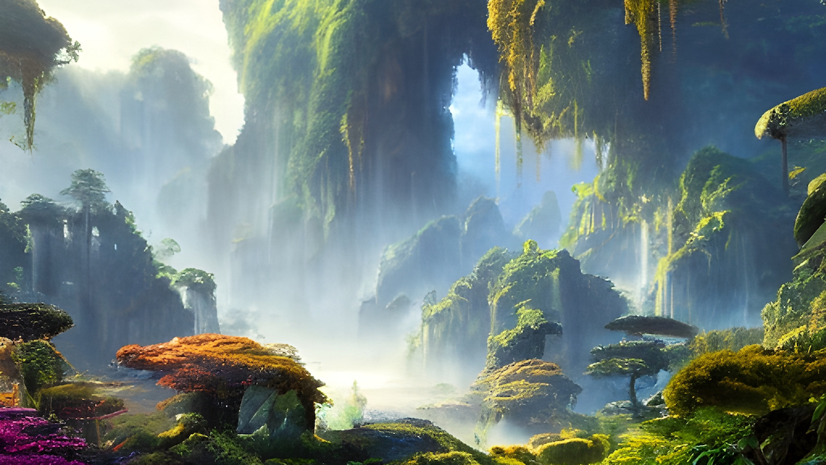 Es al ver escenas como esta en la película Avatar, en este caso un paisaje selvático reproducido por IA, que algunas personas han sufrido el síndrome de Avatar.