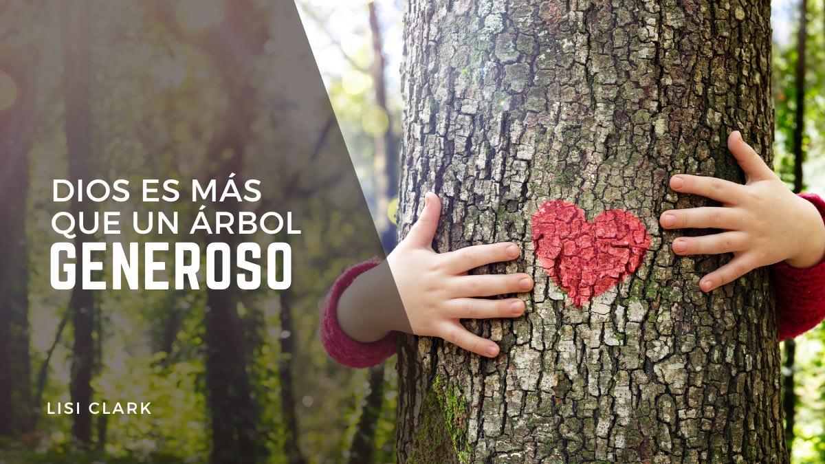 manos de un niño abrazando el tronco de un árbol con un corazón pintado en rojo para ilustrar blog sobre Dios es más que un árbol generoso reflexión de un salmo